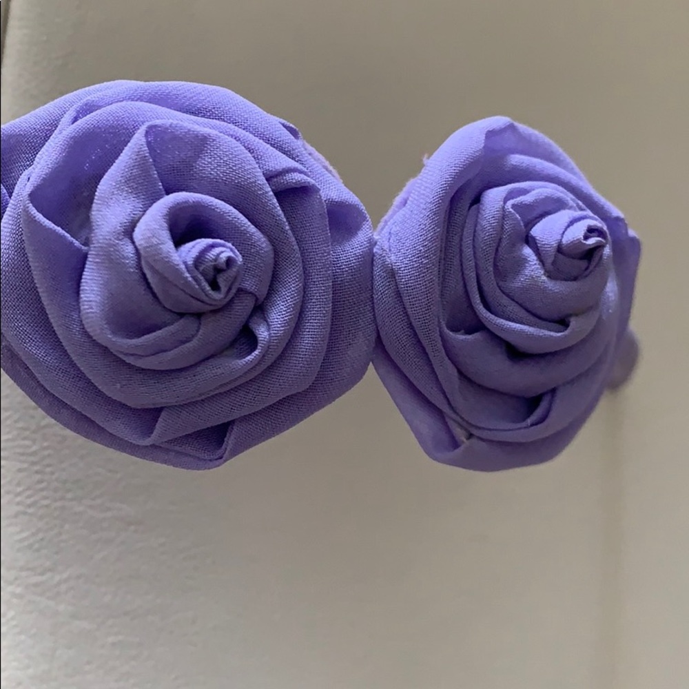 Rosette Violet Headband & Elastics